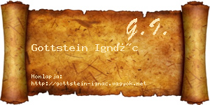 Gottstein Ignác névjegykártya